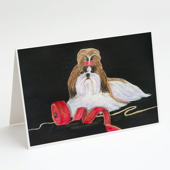 Caroline's Treasures Shih Tzu Greeting Cards with Envelopes, 5" x 7" (8 Count)