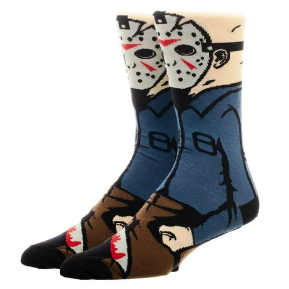 Friday The 13th Jason Character All Over Print Adult Size Crew Socks