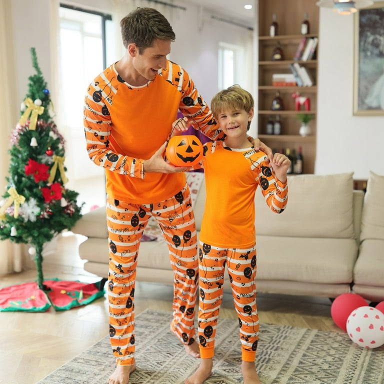 JANDEL One Matching Family Halloween Pajama Sets for Adults Kids