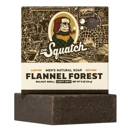 Dr. Squatch Limited Edition Natural Bar Soap for All Skin Types, Flannel Forest, 5 oz