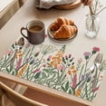 thumbnail image 3 of Autumn Plant Placemats Set of 1, Vintage Flowers Country Linen Texture Non-Slip Place Mats Washable Table Mats for Kitchen Dining Table Decorations Indoor/Outdoor, 3 of 9