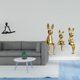 thumbnail image 2 of Estatua abstracta de pensador, figura familiar creativa, escultura decorativa única, adorno para entrada, dormitorio, escritorio, mesa de exh, 2 of 8