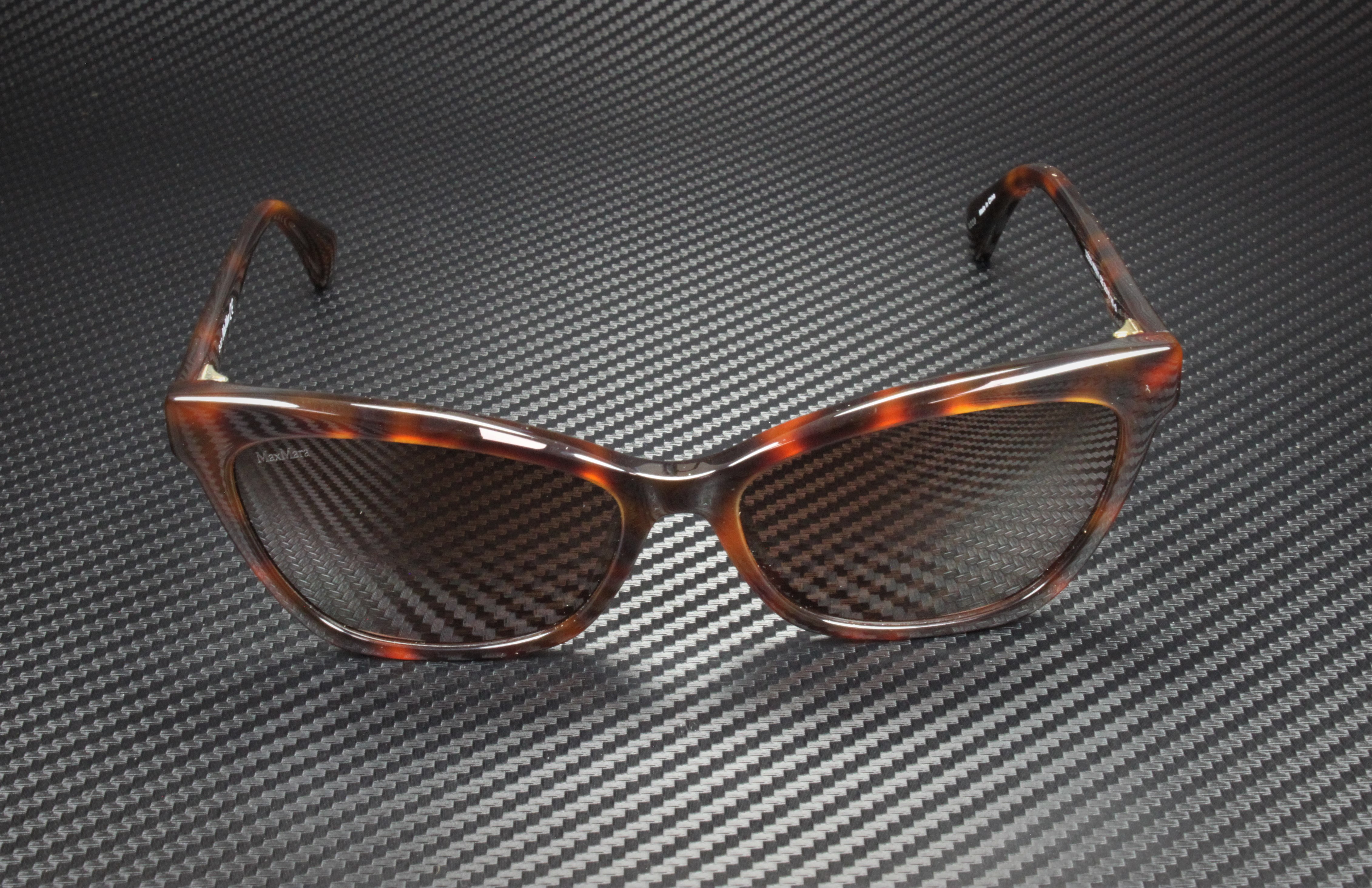 MaxMara MM0011 52E Dark Havana Brown Plastic 58 mm Women display picture 2