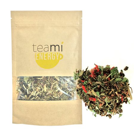 Positive Energy Tea - Loose Leaf High caffeine Tea - Healthy & Natural Blend Coffee Substitute, Perfect for Focus and Strength ing, caffeinated tea for energy