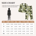 thumbnail image 3 of Rateoe Hawaii Palms Pattern Womens Pajamas Set Long Sleeve Sleepwear Button Down Nightwear Soft Cotton Pj Lounge Sets, 3 of 9
