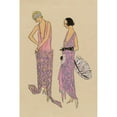 thumbnail image 2 of Anonymous 17x24 Black Ornate Framed Double Matted Museum Art Print Titled: In the Evening. - on a Pink Background, (1923), 2 of 5