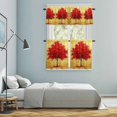 thumbnail image 6 of Red Tree Kitchen Curtains Valances and Tiers Set of 3 Landscape Autumn Tier Curtains and Valance with Rod Pocket for Small Windows, 27.5"x36", 6 of 9