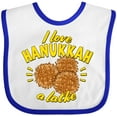 thumbnail image 3 of Inktastic I Love Hanukkah a Latke Boys or Girls Baby Bib, 3 of 4