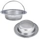 thumbnail image 1 of Colador de fregadero de cocina, cesta de colador de fregadero con asa, diámetro de 4,33 pulgadas, acero inoxidable, a prueba de óxido, apto para lavavajillas TUNC Sencillez, 1 of 5