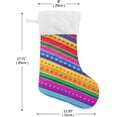 thumbnail image 5 of SKYSONIC Christmas Stocking Personalized Mexican Serape Stripes Large Candy Stocking Hanging Gift Xmas Stockings Decoration 2 PCS for Family Holiday Party Ornaments Decor Fireplace, 5 of 7