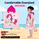 thumbnail image 4 of Toalla de playa con capucha para niños Growell Unicorn Pink 61 x 58 cm, 4 of 6