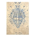 thumbnail image 3 of EORC Blue Machine-made Polyester Traditional Distressed Bohemian Moderno Medallion Rug, 5' 3 x 7' 6-Color:Blue,Material:Polyester, 3 of 6