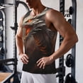 thumbnail image 6 of Bixox Abstract White Dragon Pattern Men's Gym Tank Tops Workout Sleeveless T-Shirts Athletic Muscle Tank Training Bodybuilding Shirts,S-4XL, 6 of 7