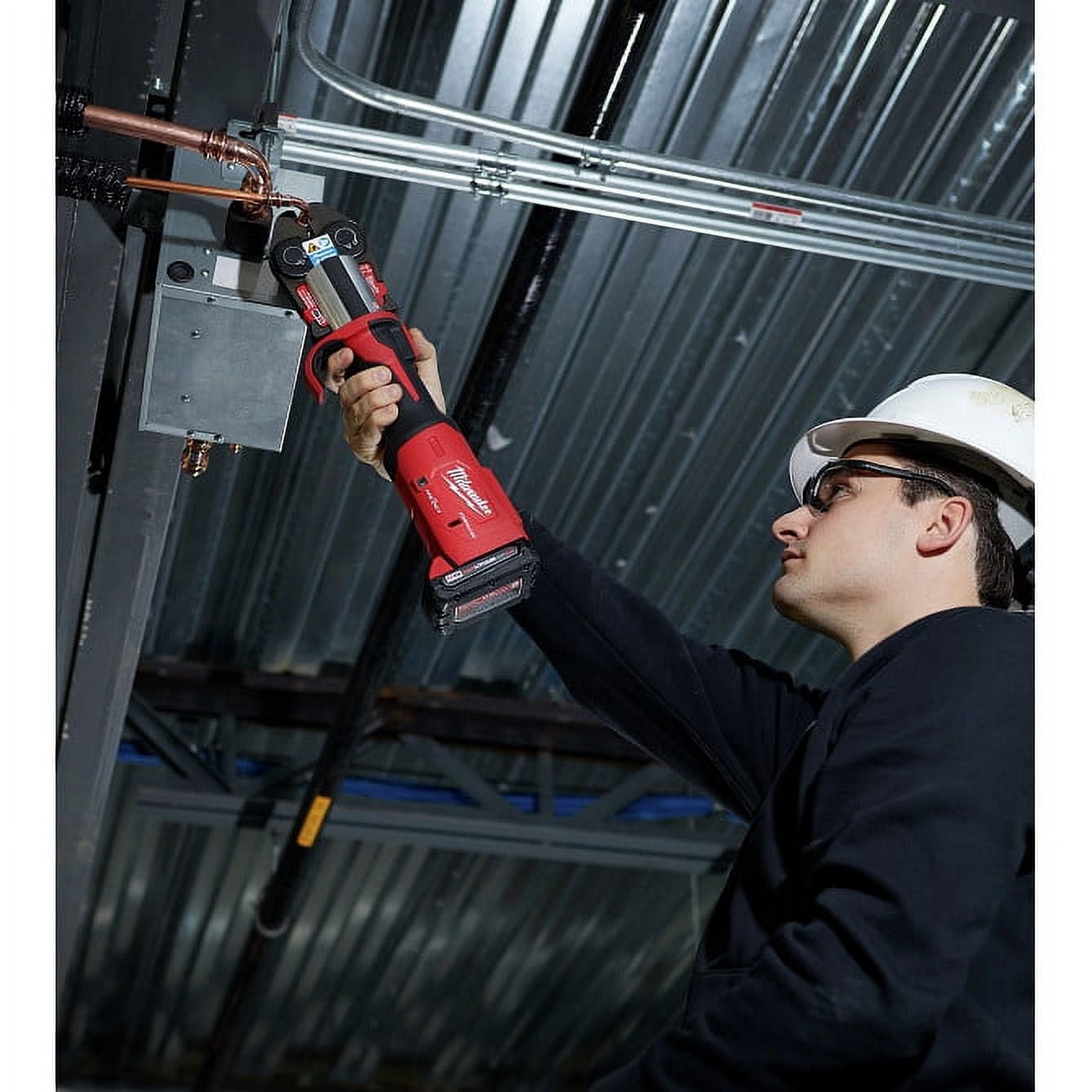 Milwaukee M18 Press 1/4 in – 7/8 in Streamline ACR Copper Press Jaw Set (49-16-2661M) – Flame-Free HVAC Connections, 6 Jaws Included