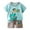 d-Sky Blue1425, variant on FAOWME Kids Outfit Sets Toddler Boys Girls Summer Cartoon Printed Short Sleeved Tops And Shorts 2PC Children Suit Clothes Sets Cute O-Neck Dailywear