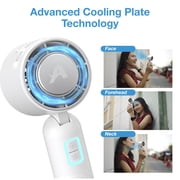 Arctic Air Cool Touch - Portable Handheld Fan, Mini USB Rechargeable, Compact & Lightweight, 4-Speed Adjustable, Battery-Powered, Quiet & Perfect for Travel & Outdoor, White Color, AACTFW-MC12/4