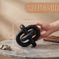 thumbnail image 4 of Wood Knot Chain Link Decor, Hand Carved 3 Link Wooden Knot for Coffee Table Decor, Boho Decor Modern Farmhouse Decor Rustic Decor Shelf Decor Book Shelf Decor Entryway Decor Living Room Decor(Black), 4 of 7