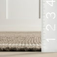 thumbnail image 3 of Rugs USA Toluca Striped Wool Area Rug, 8' 6" x 11' 6", Toluca Taupe, 3 of 8