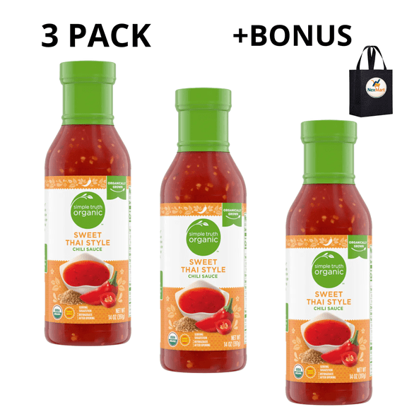 Simple Truth Organic Sweet Thai Style Chili Sauce 14 OZ , 3 Pack Bonus