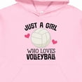 thumbnail image 3 of Inktastic Just a Girl Who Loves Volleyball Youth Hoodie Sweatshirt, 3 of 4