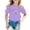 X189 Purple, variant on Girls T-Shirts Breathable Letter Printed Graphic Tee With Short Sleeve Fourth Graders Back To School Summer Tops For Girls Size 3-4 Years Beige