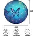 thumbnail image 4 of Coolnut Blue Butterfly Round Placemats Washable Placemats Non-Slip Heat-Resistant Table Place Mats for Dining Kitchen Holiday Party Table 15.4"-6PCS Home Decor, 4 of 7