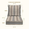 thumbnail image 5 of Stripe Taupe Deep Seating Cushion Set, 5 of 8