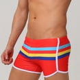 thumbnail image 2 of Maillot de Bain Court pour Hommes Taille Basse Rayé Haute Ventilation 95 % Polyester 5 % Spandex, 2 of 8