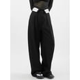 thumbnail image 1 of Pantalones de traje de color contrastante con cintura de diseño para mujer, pantalones de pierna ancha holgados y ajustados de cintura alta para primavera y otoño, tendencia ins, 1 of 6