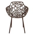 thumbnail image 2 of LeisureMod Devon Fauteuil de Salle à Manger Moderne Intérieur Extérieur en Aluminium Brun, 2 of 9