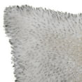 thumbnail image 3 of SAFAVIEH Faux Dalmatian Tips Solid Plush Fur Pillow, Milk/Chocolate, 3 of 4