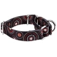thumbnail image 2 of Dazzber Martingale Dog Collars Colourful Oil Painting Pattern Series - No Pull Pet Collar Silky Soft for Medium and Large Dogs (Medium, 1 Inch Wide, Firework Dots -Black), 2 of 5