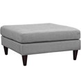 thumbnail image 1 of Modway Empress Large Upholstered Polyester Fabric Ottoman in Light Gray, 1 of 6