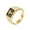 Gold, variant on Cross Rings for Women Men Solid Square Band Ring with Black Textured Background Stainless Steel Religious Statement Jewelry Black Size 13