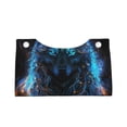 thumbnail image 4 of Lsque Cool Blue Light Wolf Printed Long Tissue Box Cover Holder, Facial Paper Organizer Dispenser,Triangle with Bottom Belt, PVC Leather Decorative Organizer, 4 of 9