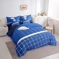 thumbnail image 3 of Manfei Volleyball Bed in a Bag King Size,Ball Sports Game Bed Set,White Blue Bedding King Size For Kids Blue,Lightweight Room Decor Reversible,7 Pieces, 3 of 7