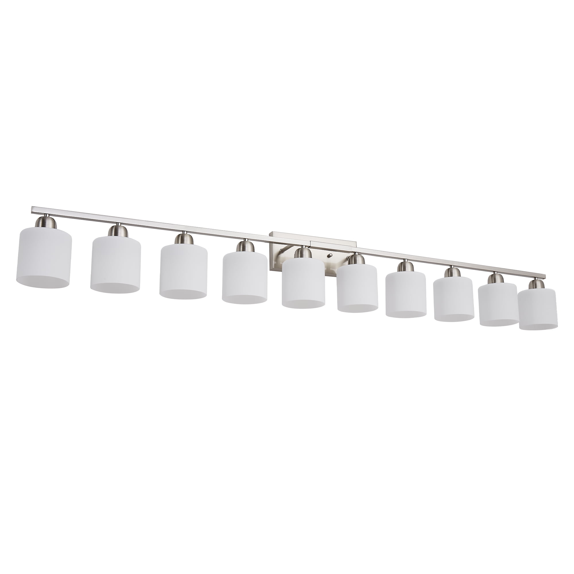 10 Light bathroom lighting fixtures 65 inch over mirror Nickel Vanity Lights&nbsp; for Mirror Bedroom/BathroomLiving Room 10*E26 Base Up and Down Reversible Mounting