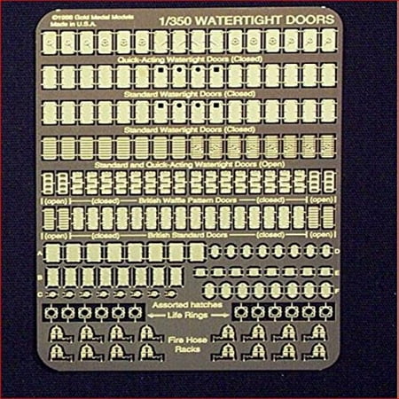 Gold Testing Kit Scale WATERTIGHT DOORS (172 Doors, Hatches, Fire Hose Racks, & Life Rings) 1/350 Scale, Gold Medal Models ()