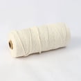 thumbnail image 1 of Nvzi Cordón de macramé de 4 mm x 110 yardas Cuerda de algodón de macramé natural Cuerda de macramé de colores Cordón de algodón suave Suministros de macramé Cuerda para de macramé, beige, 1 of 4