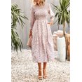 thumbnail image 3 of OUSIMEN CA Robe Décontractée Imprimée à Taille Fermée pour Femmes Printemps et Été 2023, 3 of 5