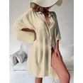 thumbnail image 3 of Swimsuit Cover Up for Women Plus Size Button Up Shirts Chiffon Kimono Cardigan Casual Beach Cover Ups Shermie, 3 of 6