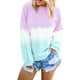 thumbnail image 1 of Sudadera de manga larga para mujer Colorblock Tie Dye Printed Pullover Tops Xemadio WMPH-1197-30, 1 of 6