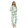 thumbnail image 2 of MintLimit Women's Floral Long Sleeve V-neck Button Down Pocket Shirt and Pants Pyjamas Sleepwear Lounge Pajamas, 2 of 4