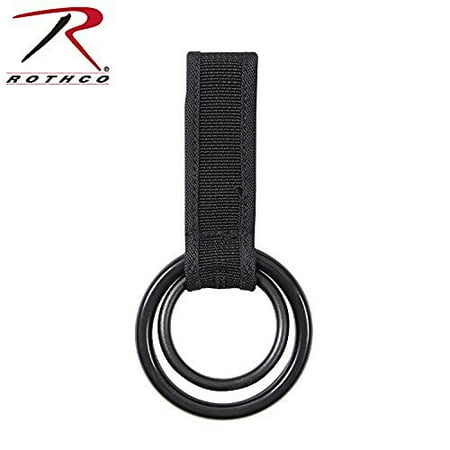 Detective Baton - Rothco Two Ring Baton & Flashlight Holder, Black