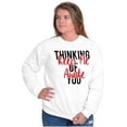 thumbnail image 4 of Thinking of You Keep Me Awake Romance Women Crewneck Sweatshirt Brisco Brands S, 4 of 6