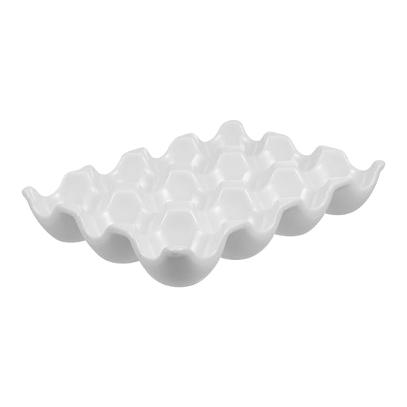 Egg Holder Tray Ceramic Refrigerator Fridge Box Trays Dispenser Container Storage Food Organizer Countertop Keeper