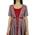 thumbnail image 6 of Bimba Womens Drawstring Waist Anarkali kurta Printed Kurti Designer Blouse, 6 of 7