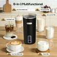 thumbnail image 3 of Auseo Milk Frother, 6-in-1 Electric Milk Steamer, Automatic Warm and Cold Foam Maker and Milk Warmer for Latte, Cappuccinos, Macchiato, Chocolate, Black, 3 of 9
