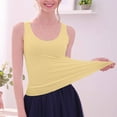 thumbnail image 5 of SCSAlgin Women's Ice Silk Seamless Vest Basic Sleeveless O Neck Racer Tank Thin Shirt Yoga Vest Undershirt, 5 of 7