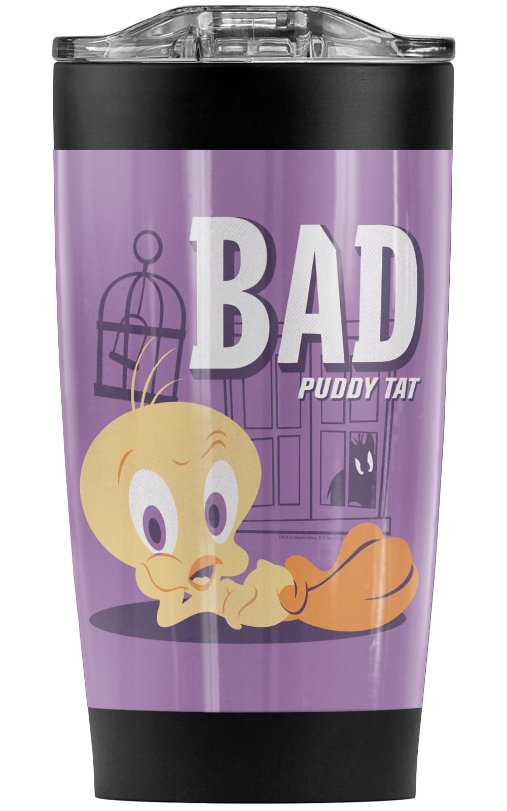 Looney Tunes Bad Puddy Tat Stainless Steel Tumbler 20 oz Coffee Travel